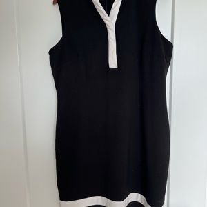 Black white stripe Calvin Klein, fully lined dress, size 14